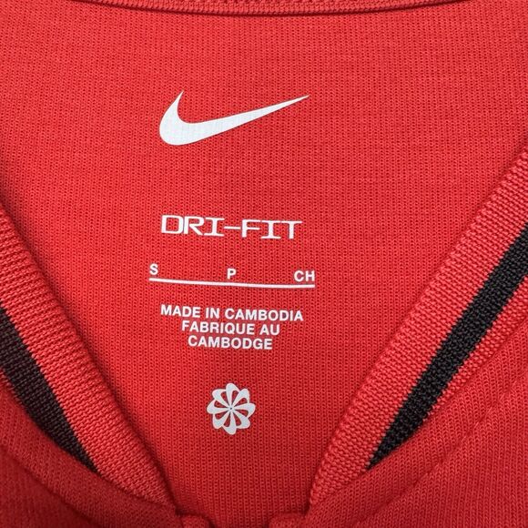 Nike Sweater Men's Small Red Black Quarter Zip Pullover FJ9549-060 Football New - Picture 7 of 14